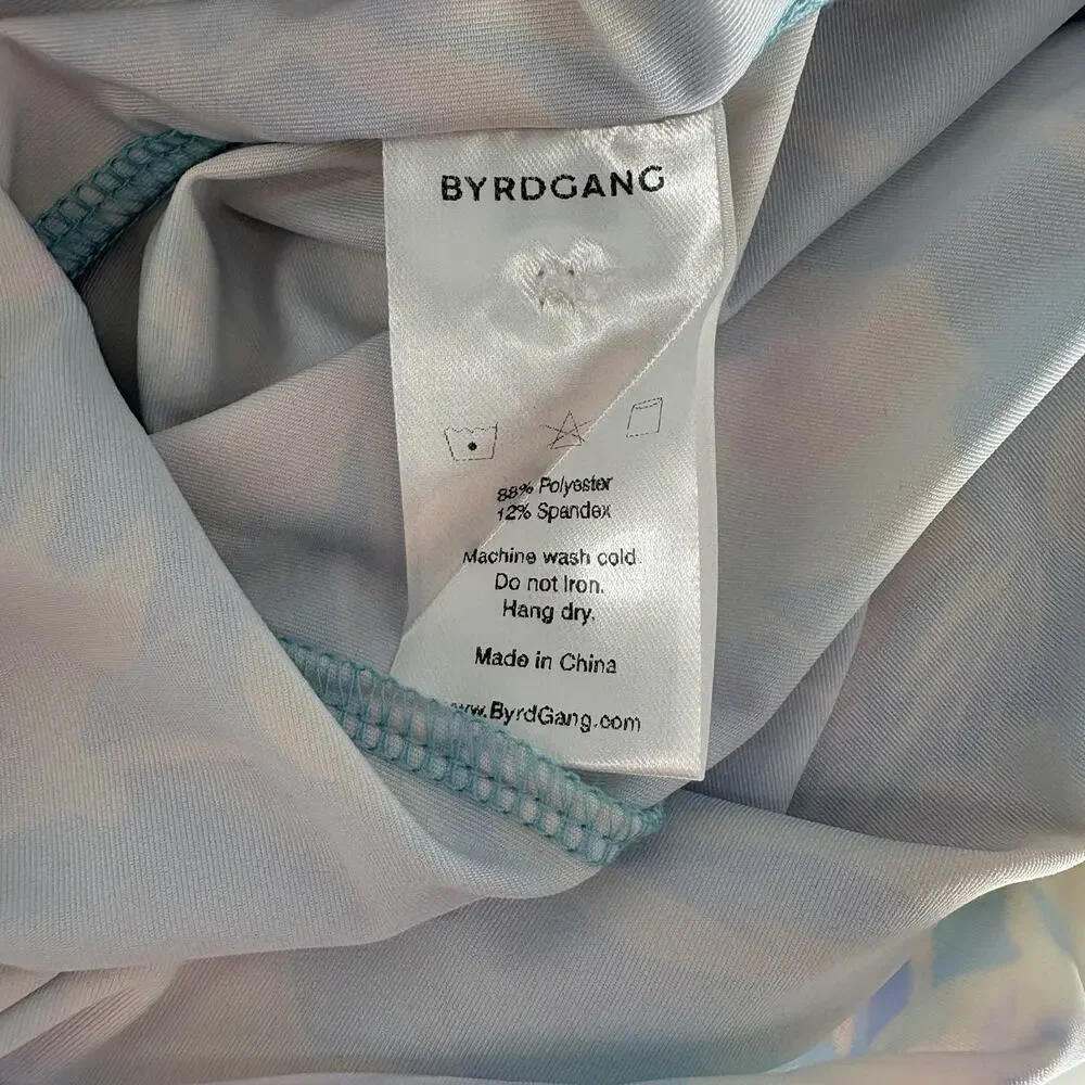 NEW BYRD GANG Shirt Pastel Floral Short Sleeve Golf Shirt UPF Stretch Size XXL - Picture 11 of 11